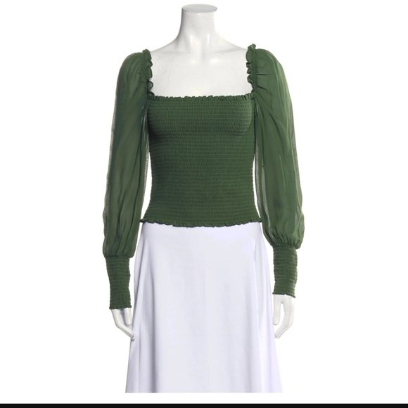 Reformation Tops - Reformation Pinto Top Blouse US Small Green
